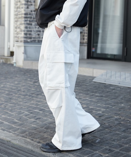 WEGO（ウィゴー）の「WEGO/イージーワイドカーゴパンツ（カーゴパンツ・メンズ・ホワイト/ブラック/カーキ/その他1・SMALL/MEDIUM/LARGE）」の16枚目の写真