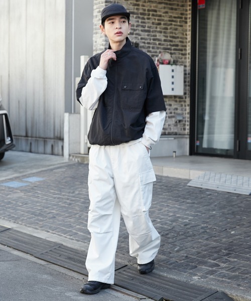 WEGO（ウィゴー）の「WEGO/イージーワイドカーゴパンツ（カーゴパンツ・メンズ・ホワイト/ブラック/カーキ/その他1・SMALL/MEDIUM/LARGE）」の19枚目の写真