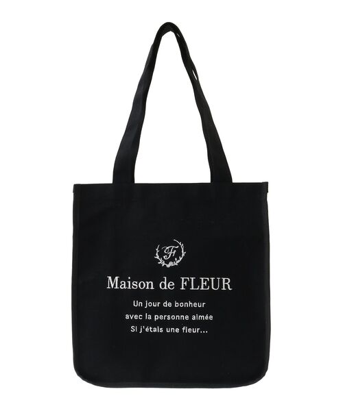 Maison de FLEUR（メゾンドフルール）の「パイピングスクエアトートバッグ（トートバッグ・レディース・ブラック/アイボリー/ライトピンク・FREE）」の20枚目の写真