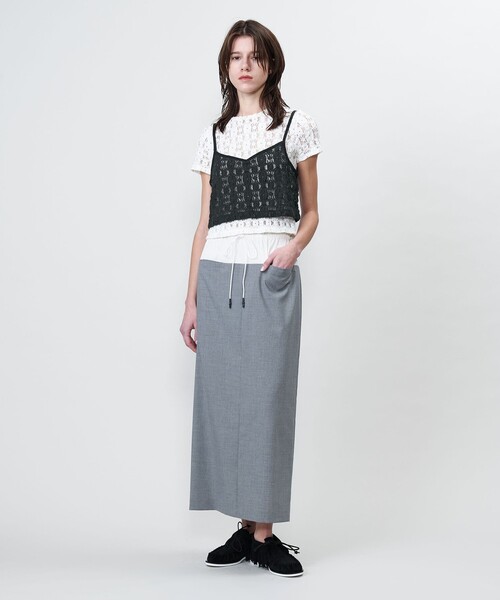 ASTRAET（アストラット）の「＜ASTRAET＞レース ショート キャミソール（キャミソール・レディース・ブラック/ダークグレー・FREE）」の8枚目の写真