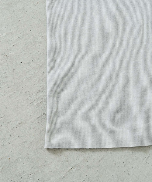 quadro(クオドロ)の「パールコットテレコ7分袖クルー(Tシャツ/カットソー・レディース・チャコール/ライトグレー/オフホワイト・FREE)」の12枚目の写真