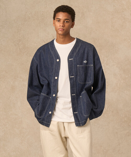 DANTON（ダントン）の「MEN'S DENIM COLLARLESS JACKET（その他アウター・メンズ・インディゴブルー・38/40/42/44）」の3枚目の写真