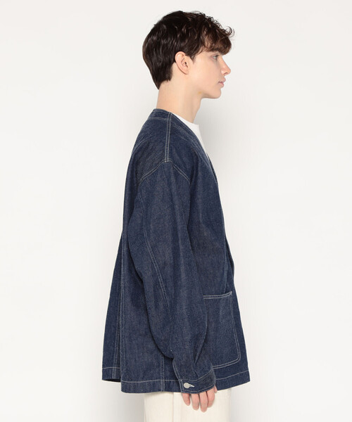 DANTON（ダントン）の「MEN'S DENIM COLLARLESS JACKET（その他アウター・メンズ・インディゴブルー・38/40/42/44）」の6枚目の写真
