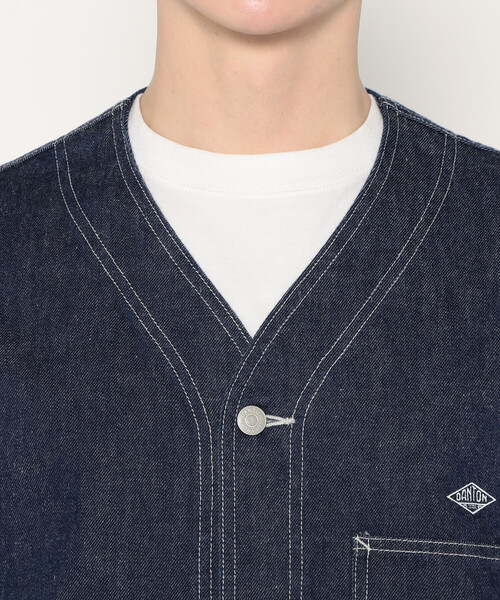 DANTON（ダントン）の「MEN'S DENIM COLLARLESS JACKET（その他アウター・メンズ・インディゴブルー・38/40/42/44）」の9枚目の写真