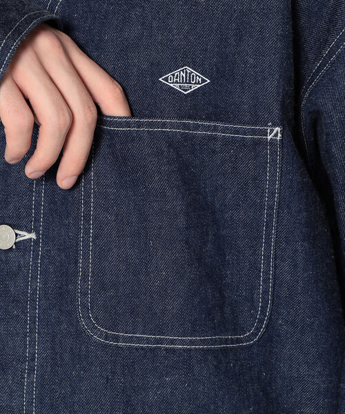DANTON（ダントン）の「MEN'S DENIM COLLARLESS JACKET（その他アウター・メンズ・インディゴブルー・38/40/42/44）」の13枚目の写真