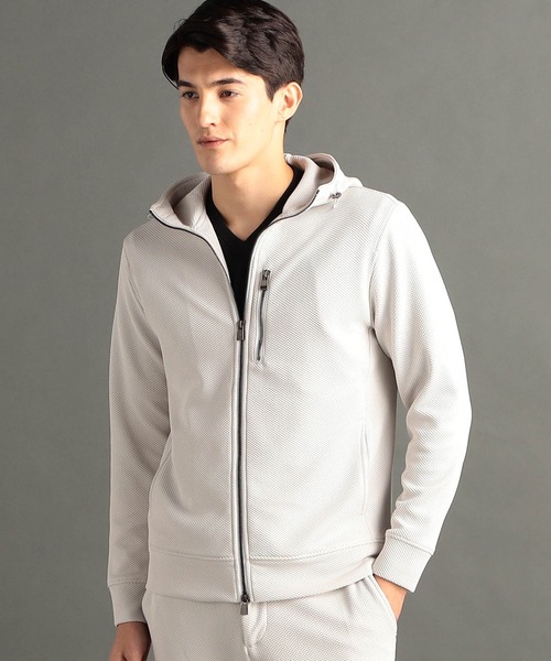 MONSIEUR NICOLE（ムッシュニコル）の「グラフィックジャカード フーディ（パーカー・メンズ・ブルーグレー/ブラック/ライトグレー・MEDIUM/X-LARGE/LARGE）」の2枚目の写真