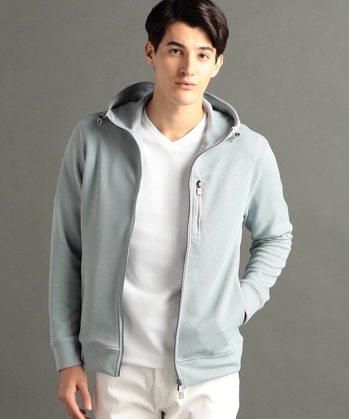 MONSIEUR NICOLE（ムッシュニコル）の「グラフィックジャカード フーディ（パーカー・メンズ・ブルーグレー/ブラック/ライトグレー・MEDIUM/X-LARGE/LARGE）」の3枚目の写真