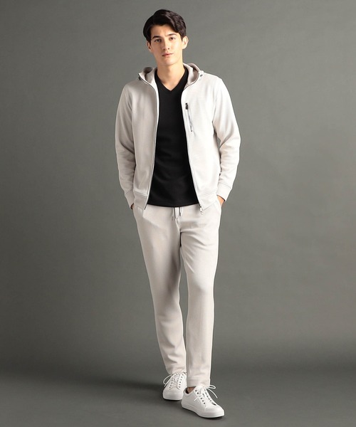 MONSIEUR NICOLE（ムッシュニコル）の「グラフィックジャカード フーディ（パーカー・メンズ・ブルーグレー/ブラック/ライトグレー・MEDIUM/X-LARGE/LARGE）」の4枚目の写真