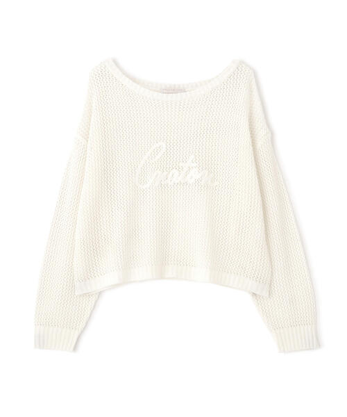 PROPORTION BODY DRESSING(プロポーションボディドレッシング)の「コード刺繍入りメッシュニット / 1215170315(ニット/セーター・レディース・ピンク/ホワイト/グレー・FREE)」の6枚目の写真