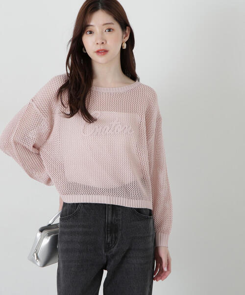 PROPORTION BODY DRESSING(プロポーションボディドレッシング)の「コード刺繍入りメッシュニット / 1215170315(ニット/セーター・レディース・ピンク/ホワイト/グレー・FREE)」の16枚目の写真