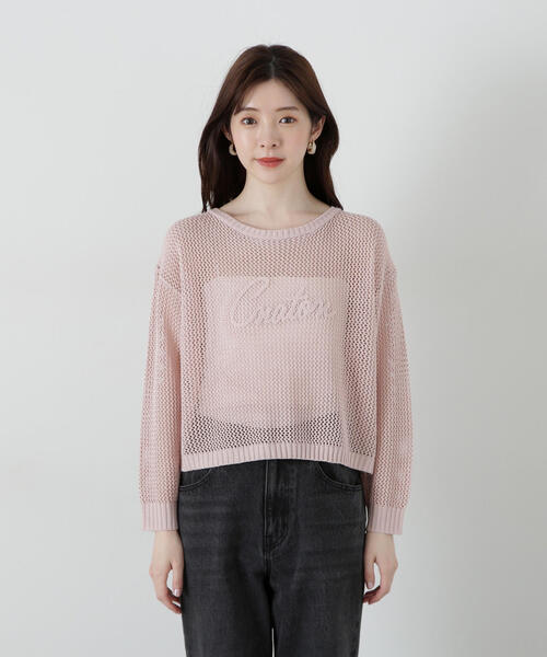 PROPORTION BODY DRESSING(プロポーションボディドレッシング)の「コード刺繍入りメッシュニット / 1215170315(ニット/セーター・レディース・ピンク/ホワイト/グレー・FREE)」の20枚目の写真