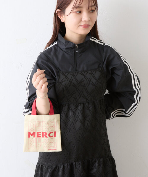 BIRTHDAY BAR（バースデイバー）の「コットンミニスクエアフラットバッグ（トートバッグ・レディース・ネイビー/オレンジ/ピンク/アイボリー・0）」の6枚目の写真