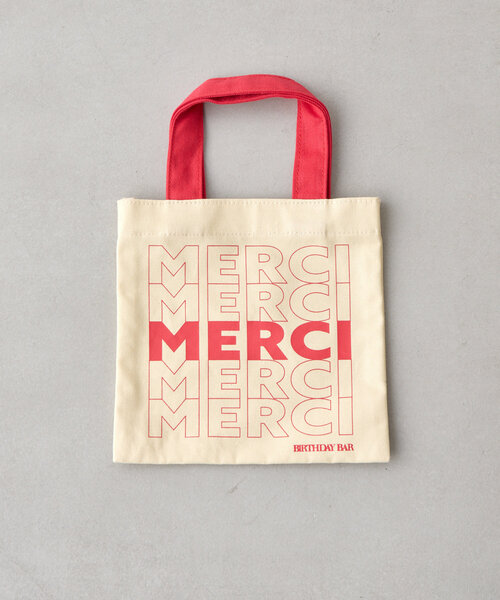 BIRTHDAY BAR（バースデイバー）の「コットンミニスクエアフラットバッグ（トートバッグ・レディース・ネイビー/オレンジ/ピンク/アイボリー・0）」の8枚目の写真