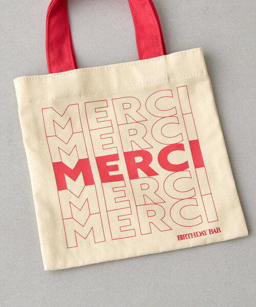 BIRTHDAY BAR（バースデイバー）の「コットンミニスクエアフラットバッグ（トートバッグ・レディース・ネイビー/オレンジ/ピンク/アイボリー・0）」の10枚目の写真