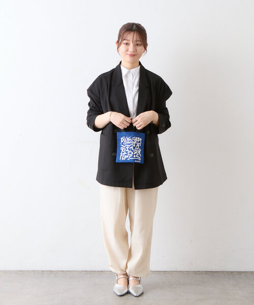 BIRTHDAY BAR（バースデイバー）の「コットンミニスクエアフラットバッグ（トートバッグ・レディース・ネイビー/オレンジ/ピンク/アイボリー・0）」の13枚目の写真