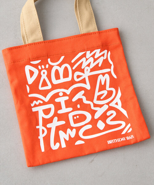 BIRTHDAY BAR（バースデイバー）の「コットンミニスクエアフラットバッグ（トートバッグ・レディース・ネイビー/オレンジ/ピンク/アイボリー・0）」の20枚目の写真