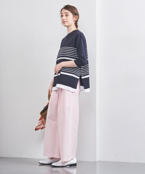 UNITED ARROWS（ユナイテッドアローズ）の「MANTECO 2タック ワイドパンツ（その他パンツ・レディース・ナチュラル/ライトピンク/ダークグレー・36/38）」の11枚目の写真