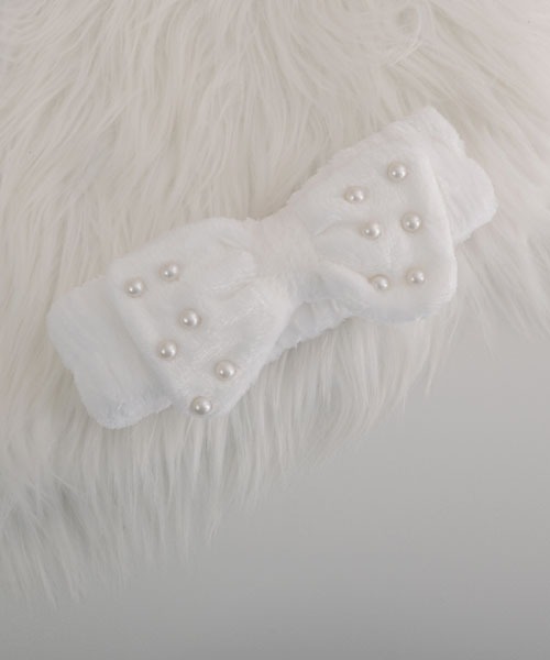 VIBGYOR Women（ヴィブジョー　ウィメン）の「【float】ふわふわ もこもこ パール リボン ヘアバンド【11色展開】（ヘアバンド・レディース・ホワイト/ピンク/コーラルピンク/ライトパープル/イエロー/グレイッシュベージュ/ライトブルー/ベビーピンク/ライトピンク/スモークピンク/グレー・FREE）」の20枚目の写真