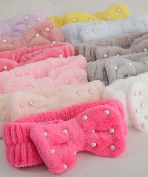VIBGYOR Women（ヴィブジョー　ウィメン）の「【float】ふわふわ もこもこ パール リボン ヘアバンド【11色展開】（ヘアバンド・レディース・ホワイト/ピンク/コーラルピンク/ライトパープル/イエロー/グレイッシュベージュ/ライトブルー/ベビーピンク/ライトピンク/スモークピンク/グレー・FREE）」の19枚目の写真
