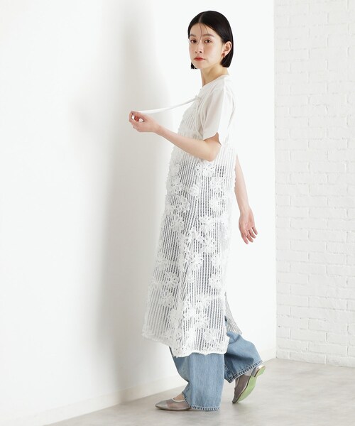 THE SHOP TK (ザ ショップ ティーケー )の「3Dレースキャミワンピ(ワンピース・レディース・オフホワイト/ブラック・12/13)」の8枚目の写真