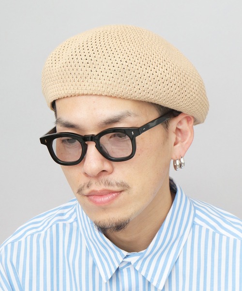 A.M.S.（エーエムエス）の「抗菌防臭吸湿 バンブー素材 ボリューム 畦編み サーモベレー（ハンチング/ベレー帽・メンズ・ブラック/ベージュ/チャコール・FREE）」の12枚目の写真