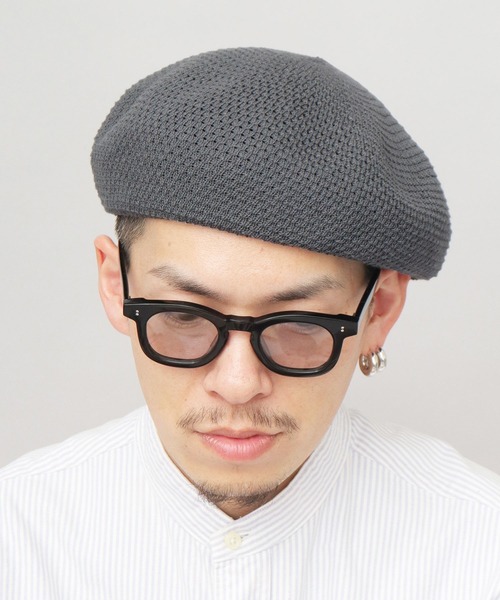 A.M.S.（エーエムエス）の「抗菌防臭吸湿 バンブー素材 ボリューム 畦編み サーモベレー（ハンチング/ベレー帽・メンズ・ブラック/ベージュ/チャコール・FREE）」の10枚目の写真