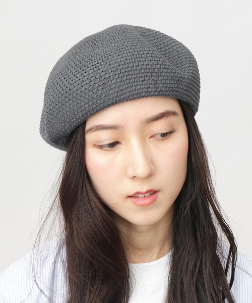 A.M.S.（エーエムエス）の「抗菌防臭吸湿 バンブー素材 ボリューム 畦編み サーモベレー（ハンチング/ベレー帽・メンズ・ブラック/ベージュ/チャコール・FREE）」の9枚目の写真