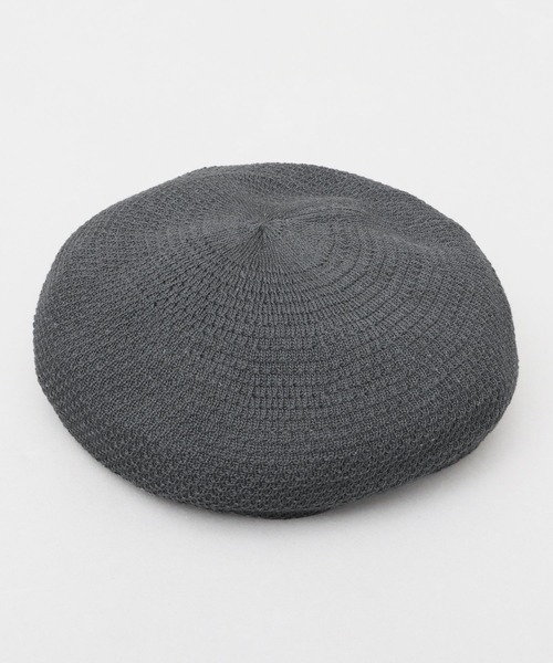 A.M.S.（エーエムエス）の「抗菌防臭吸湿 バンブー素材 ボリューム 畦編み サーモベレー（ハンチング/ベレー帽・メンズ・ブラック/ベージュ/チャコール・FREE）」の5枚目の写真