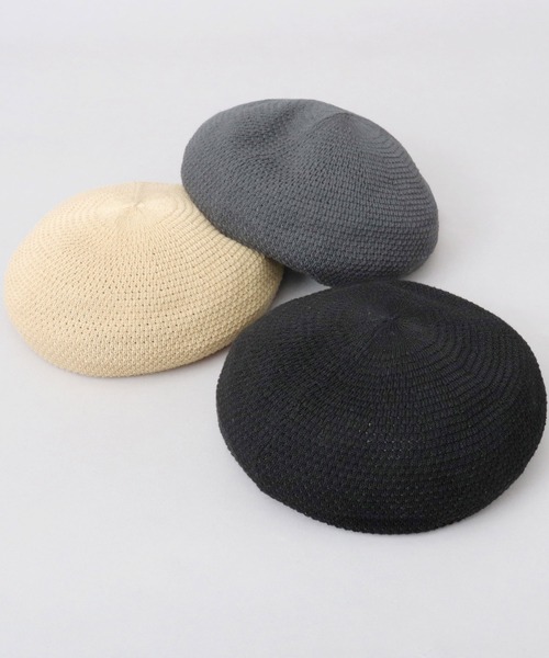 A.M.S.（エーエムエス）の「抗菌防臭吸湿 バンブー素材 ボリューム 畦編み サーモベレー（ハンチング/ベレー帽・メンズ・ブラック/ベージュ/チャコール・FREE）」の13枚目の写真