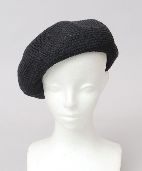 A.M.S.（エーエムエス）の「抗菌防臭吸湿 バンブー素材 ボリューム 畦編み サーモベレー（ハンチング/ベレー帽・メンズ・ブラック/ベージュ/チャコール・FREE）」の16枚目の写真