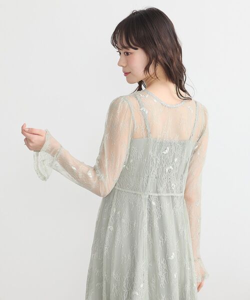 earth music&ecology（アースミュージックアンドエコロジー）の「SET2点レースワンピース＋キャミワンピース（ワンピース・レディース・ピンク/ブラック/ミント・S/M）」の8枚目の写真