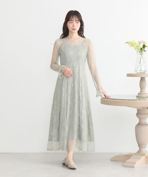 earth music&ecology（アースミュージックアンドエコロジー）の「SET2点レースワンピース＋キャミワンピース（ワンピース・レディース・ピンク/ブラック/ミント・S/M）」の11枚目の写真