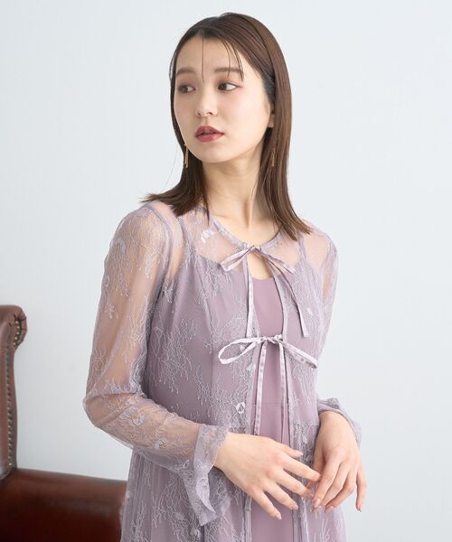 earth music&ecology（アースミュージックアンドエコロジー）の「SET2点レースワンピース＋キャミワンピース（ワンピース・レディース・ピンク/ブラック/ミント・S/M）」の20枚目の写真