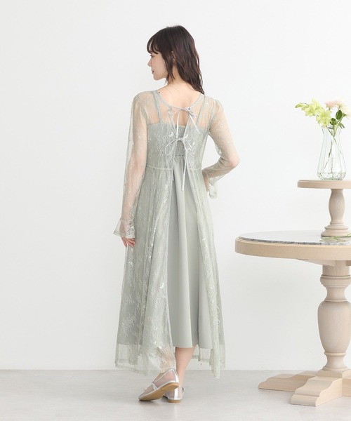 earth music&ecology（アースミュージックアンドエコロジー）の「SET2点レースワンピース＋キャミワンピース（ワンピース・レディース・ピンク/ブラック/ミント・S/M）」の8枚目の写真