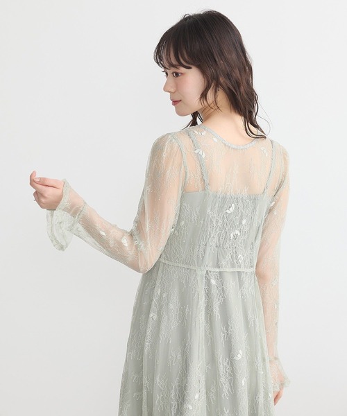 earth music&ecology（アースミュージックアンドエコロジー）の「SET2点レースワンピース＋キャミワンピース（ワンピース・レディース・ピンク/ブラック/ミント・S/M）」の19枚目の写真