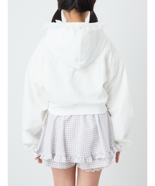 Ank Rouge(アンクルージュ)の「キラキラリボンプリンセスパーカー(Tシャツ/カットソー・レディース・ブラック/ホワイト/ピンク・M)」の6枚目の写真