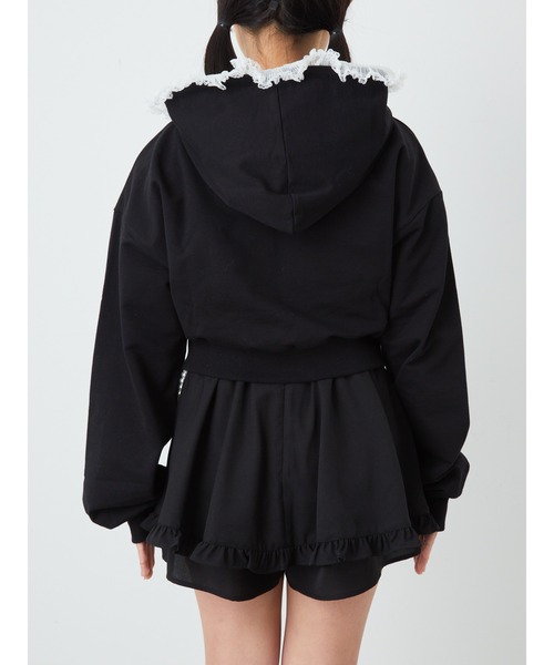 Ank Rouge(アンクルージュ)の「キラキラリボンプリンセスパーカー(Tシャツ/カットソー・レディース・ブラック/ホワイト/ピンク・M)」の9枚目の写真