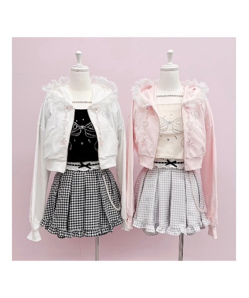 Ank Rouge(アンクルージュ)の「キラキラリボンプリンセスパーカー(Tシャツ/カットソー・レディース・ブラック/ホワイト/ピンク・M)」の20枚目の写真