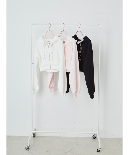 Ank Rouge(アンクルージュ)の「キラキラリボンプリンセスパーカー(Tシャツ/カットソー・レディース・ブラック/ホワイト/ピンク・M)」の22枚目の写真