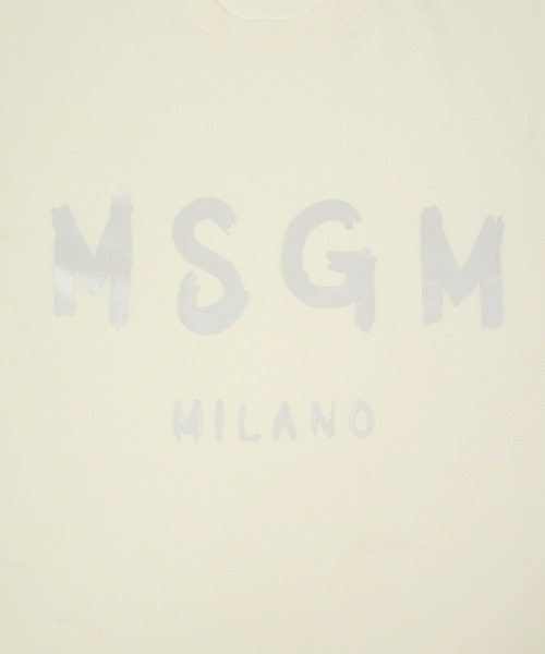 MSGM(エムエスジーエム)の「【NEW】MSGMブラッシュロゴTシャツ(Tシャツ/カットソー・メンズ・クリーム/レッド・L/S/XS/M/XL)」の4枚目の写真