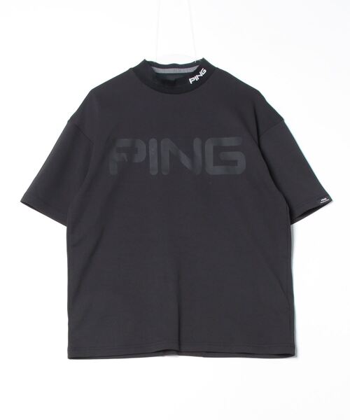 PING（ピン）の「ピン  ダブルメッシュ半袖ハイネックシャツ（シャツ/ブラウス・メンズ・ブラック/ホワイト/イエロー・S/M/L/LL/3L）」の3枚目の写真