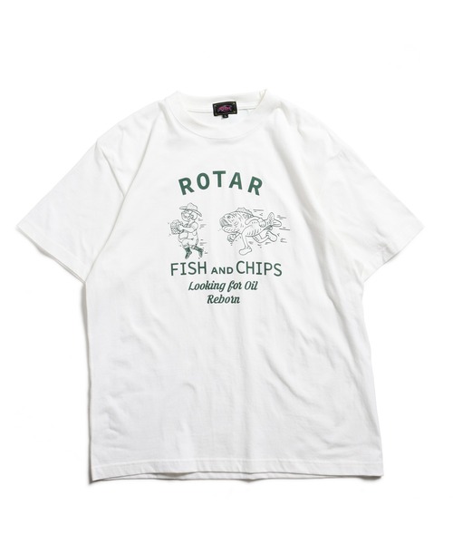 ROTAR（ローター）の「FISH AND CHIPS Tee（Tシャツ/カットソー・メンズ・ホワイト系その他/ベージュ系その他/ブルー系その他・SMALL/MEDIUM/LARGE/X-LARGE）」の2枚目の写真