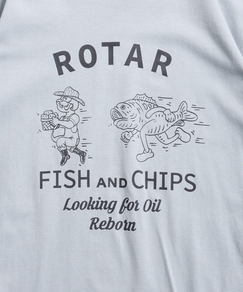 ROTAR（ローター）の「FISH AND CHIPS Tee（Tシャツ/カットソー・メンズ・ホワイト系その他/ベージュ系その他/ブルー系その他・SMALL/MEDIUM/LARGE/X-LARGE）」の6枚目の写真