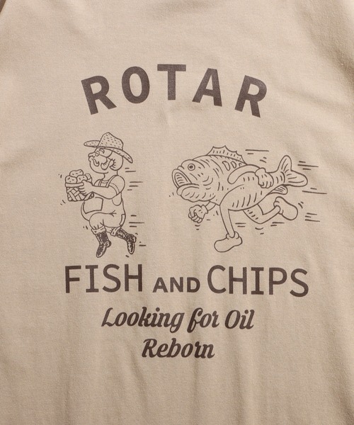 ROTAR（ローター）の「FISH AND CHIPS Tee（Tシャツ/カットソー・メンズ・ホワイト系その他/ベージュ系その他/ブルー系その他・SMALL/MEDIUM/LARGE/X-LARGE）」の7枚目の写真