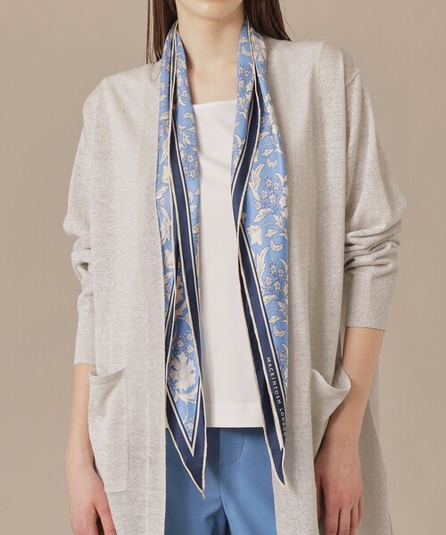 【婦人画報掲載】【Diamond Shape Scarf/ダイヤモンドシェイプスカーフ】【BIBURY FLOWER】バイブリーダイヤモンドシェイプスカーフ