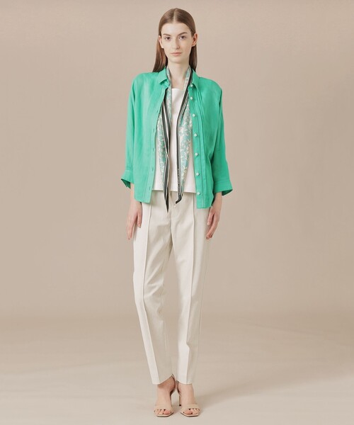 MACKINTOSH LONDON(マッキントッシュ ロンドン)の「【婦人画報掲載】【Diamond Shape Scarf/ダイヤモンドシェイプスカーフ】【BIBURY FLOWER】バイブリーダイヤモンドシェイプスカーフ(ストール/ショール・レディース・グリーン系その他4/ライトブルー/オレンジ・FREE)」の11枚目の写真