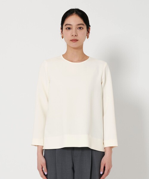 BEAUTY&YOUTH UNITED ARROWS（ビューティーアンドユースユナイテッドアローズ）の「ダブルクロス クルーネック ブラウス（シャツ/ブラウス・レディース・ネイビー/オフホワイト/ホワイト・FREE）」の11枚目の写真