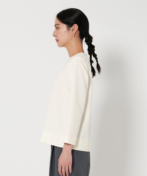 BEAUTY&YOUTH UNITED ARROWS（ビューティーアンドユースユナイテッドアローズ）の「ダブルクロス クルーネック ブラウス（シャツ/ブラウス・レディース・ネイビー/オフホワイト/ホワイト・FREE）」の12枚目の写真