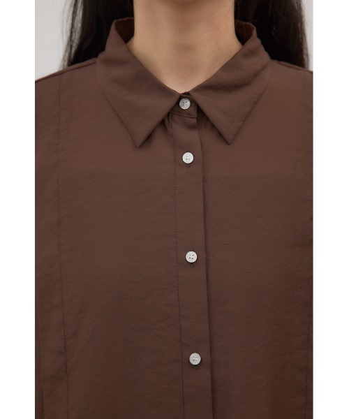 crie conforto（クリーコンフォルト）の「スリーブスラッシュシアーシャツ　羽織り / 長袖（シャツ/ブラウス・レディース・ライトイエロー/アイボリー/ブラック/ブラウン・FREE）」の20枚目の写真