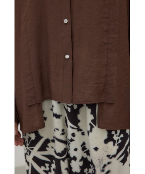 crie conforto（クリーコンフォルト）の「スリーブスラッシュシアーシャツ　羽織り / 長袖（シャツ/ブラウス・レディース・ライトイエロー/アイボリー/ブラック/ブラウン・FREE）」の22枚目の写真